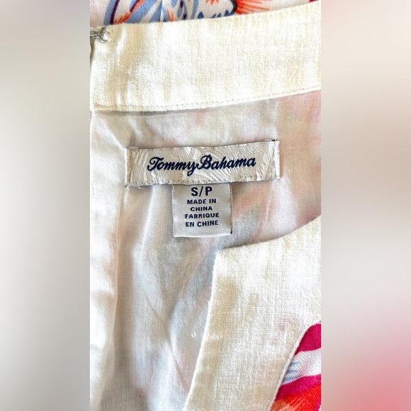 Tommy Bahama Women's Small Shift Dress Linen Blend Midi Preppy Resort Wear - Picture 9 of 12